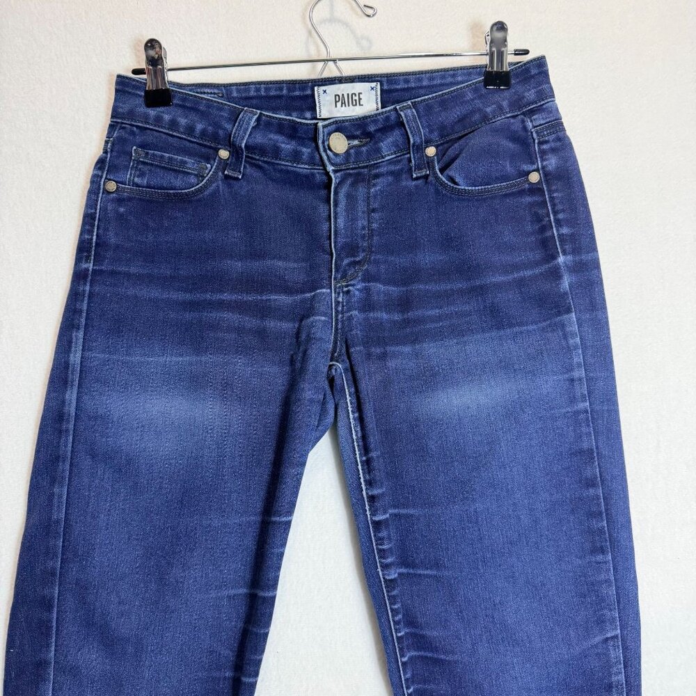 Paige Verdugo Ultra Skinny Womens Dark Wash Jeans Size 27 Mid-Rise Stretch Denim - Picture 12 of 15